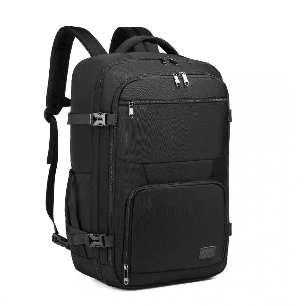 Kono Multifunctional Portable 39L Travel Backpack Cabin Luggage Bag - Black