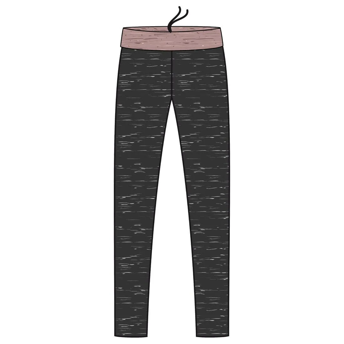 LEGGING COTON YOGA FEMME GRIS / ROSE