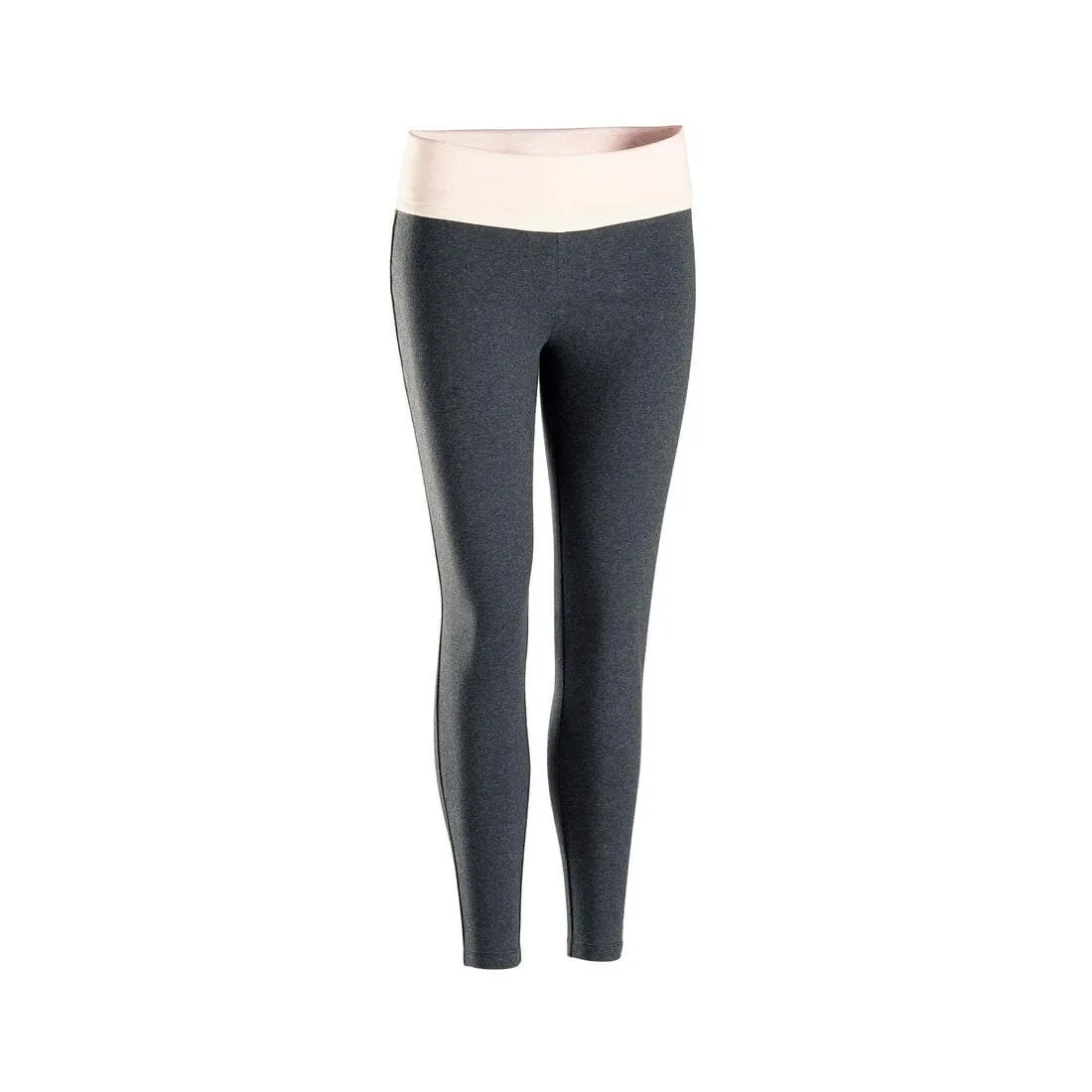 LEGGING COTON YOGA FEMME GRIS / ROSE