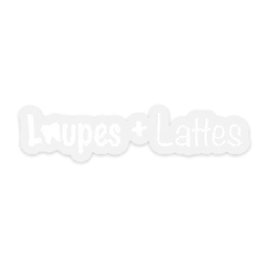 Loupes   Lattes Sticker Clear White