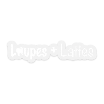 Loupes   Lattes Sticker Clear White
