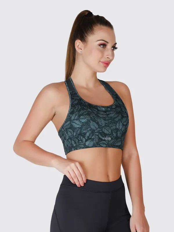 Lovable Green LeafPadded Non Wired Full Coverage Bra-MANTRA BRA HD-GN-LF