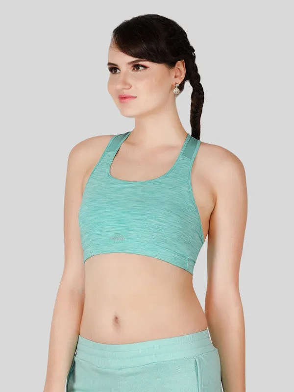 Lovable Green Padded Non Wired Full Coverage Sports Bra - MANTRA BRA FW-4W-GN