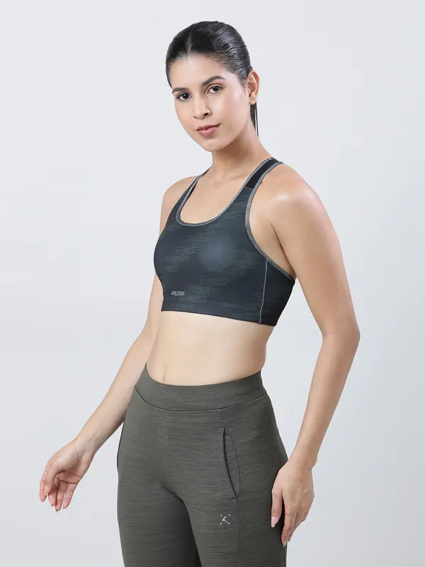 Lovable Multi Color Padded Non Wired Full Coverage Bra-MANTRA BRA HD-BK-GN