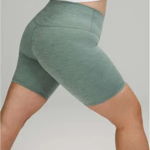 Lululemon ALIGN HR SHORT 8&quot; HEATHERED TIDEWATER TEAL SZ 6