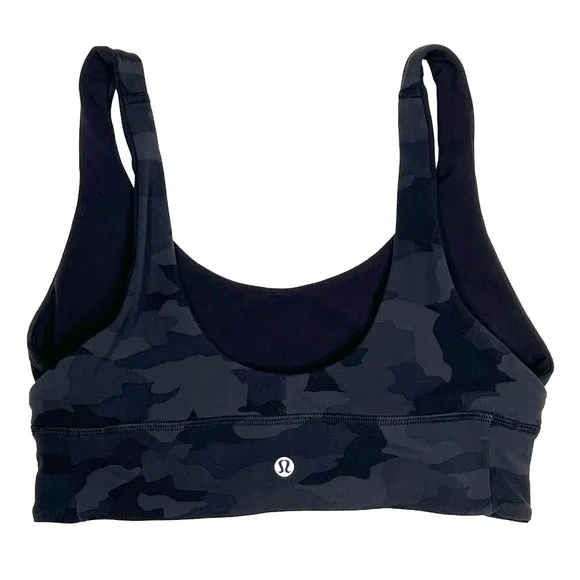 Lululemon Align Reversible Bra Light Support in Camo Deep Coal Multi Size 8