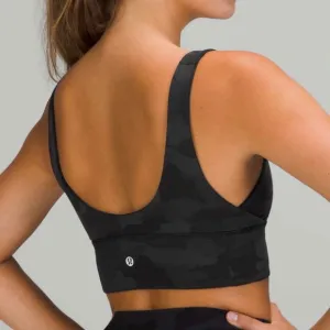 Lululemon Align Reversible Bra Light Support in Camo Deep Coal Multi Size 8