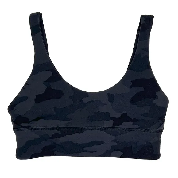 Lululemon Align Reversible Bra Light Support in Camo Deep Coal Multi Size 8