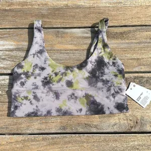 Lululemon Align Reversible Bra A/B Cup Radial Tie Dye Mauve Grey size 6 NWT