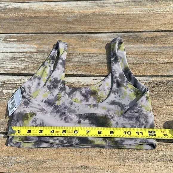 Lululemon Align Reversible Bra A/B Cup Radial Tie Dye Mauve Grey size 6 NWT