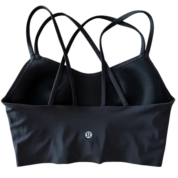 Lululemon Like a Cloud Long Line Strappy Light Support Bra in Black