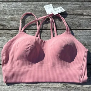 Lululemon Like a Cloud Ribbed Longline Bra B/C CupPink Tide SIZE 10 NWT