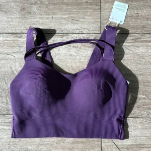 Lululemon Like a Cloud Ribbed Longline Bra, D/DD CupDramatic Magenta size 4 NWT
