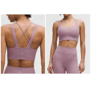 Lululemon Like a Cloud Ribbed Longline Bra D/DD CupLavender Lux size 10 nwt