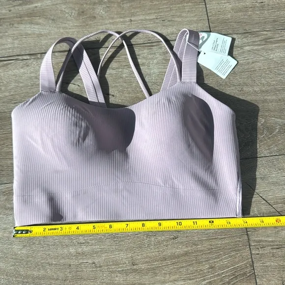 Lululemon Like a Cloud Ribbed Longline Bra D/DD CupLavender Lux size 10 nwt