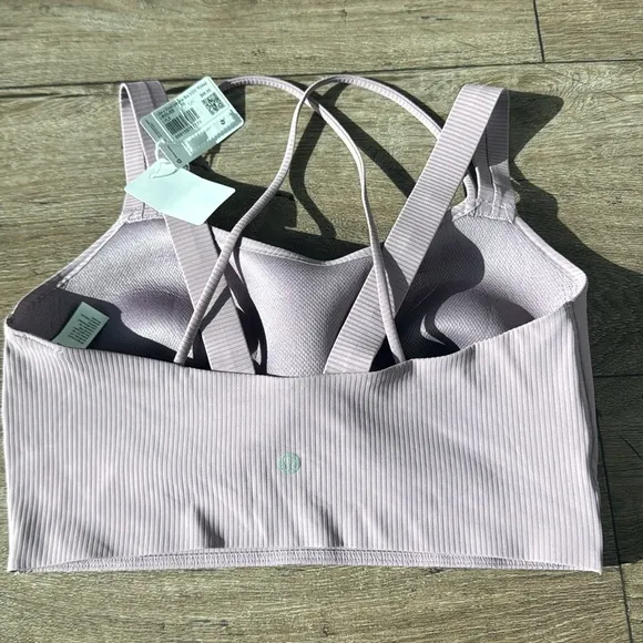 Lululemon Like a Cloud Ribbed Longline Bra D/DD CupLavender Lux size 10 nwt