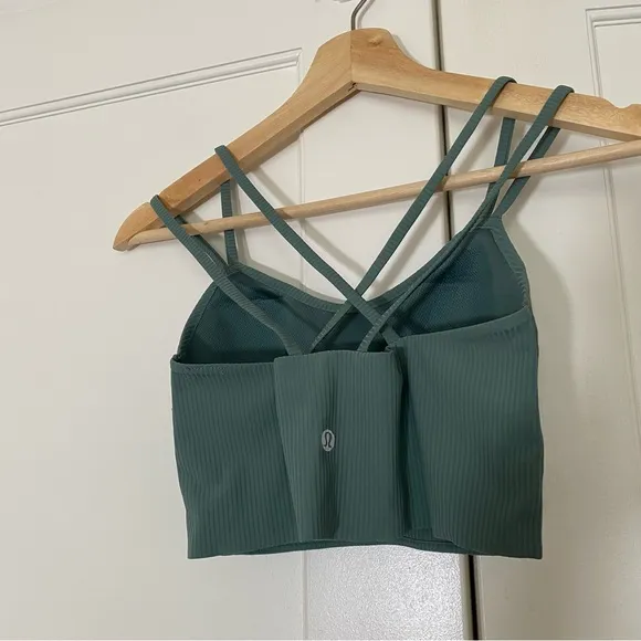 Lululemon Like a Cloud Ribbed Longline Bra tidewater teal