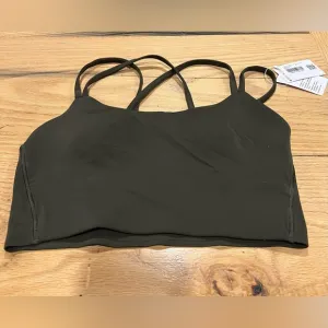 Lululemon NWT Like a Cloud Longline Bra Light Support,‎ B/C Cup Olive Green SZ 4