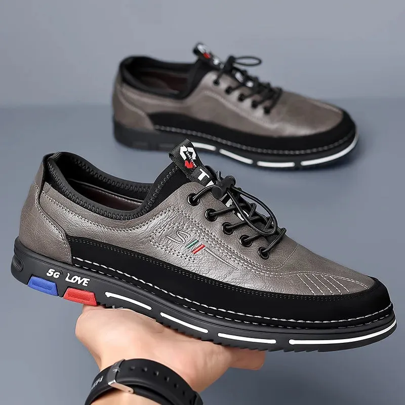 Man Loafers Business Leather Men Shoes Summer Slip Breathable Men Casual Leather Soft Shoes Moccasins