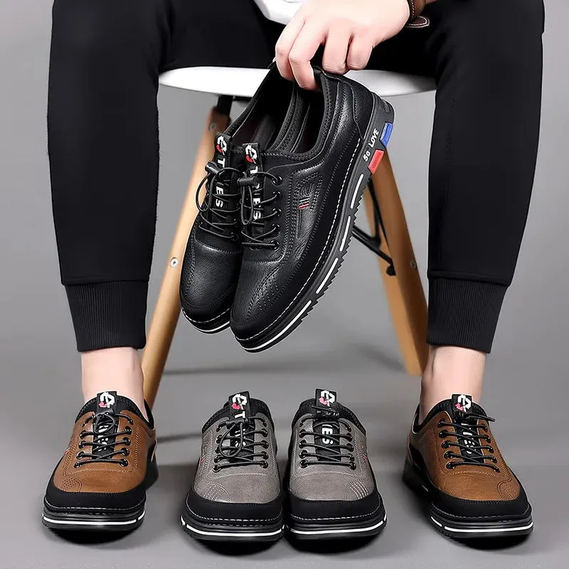 Man Loafers Business Leather Men Shoes Summer Slip Breathable Men Casual Leather Soft Shoes Moccasins