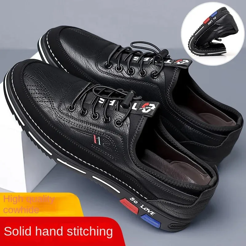 Man Loafers Business Leather Men Shoes Summer Slip Breathable Men Casual Leather Soft Shoes Moccasins