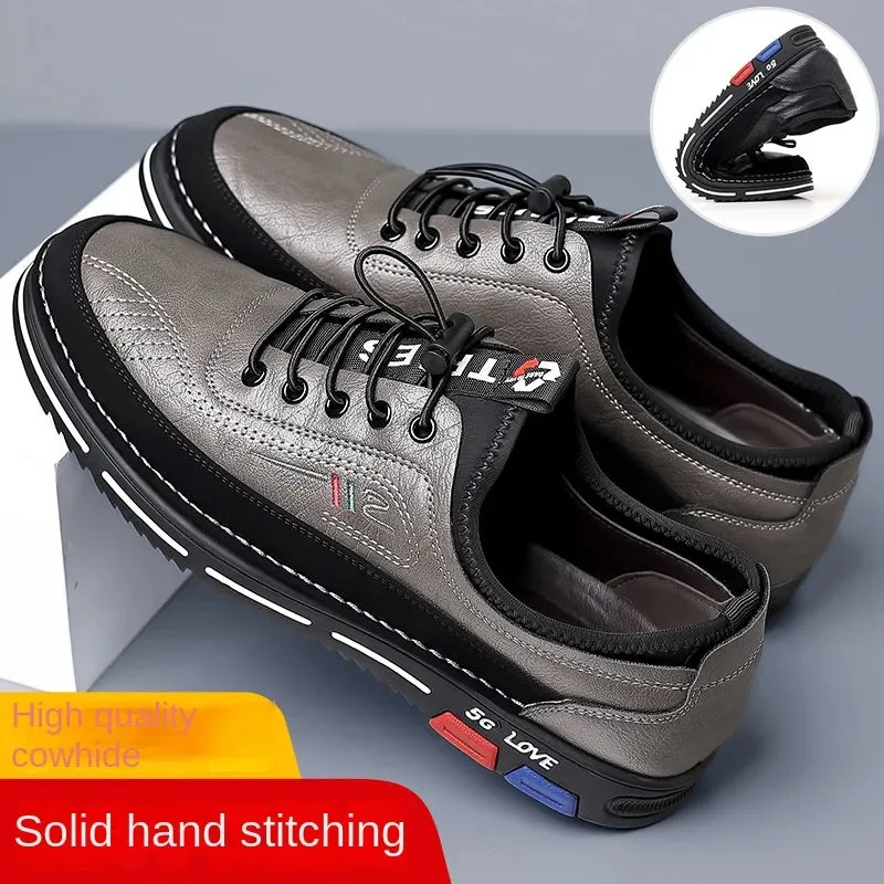 Man Loafers Business Leather Men Shoes Summer Slip Breathable Men Casual Leather Soft Shoes Moccasins