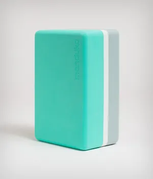 Manduka Recycled Foam Yoga Block (Limited Edition) - Seafoam 3-tone