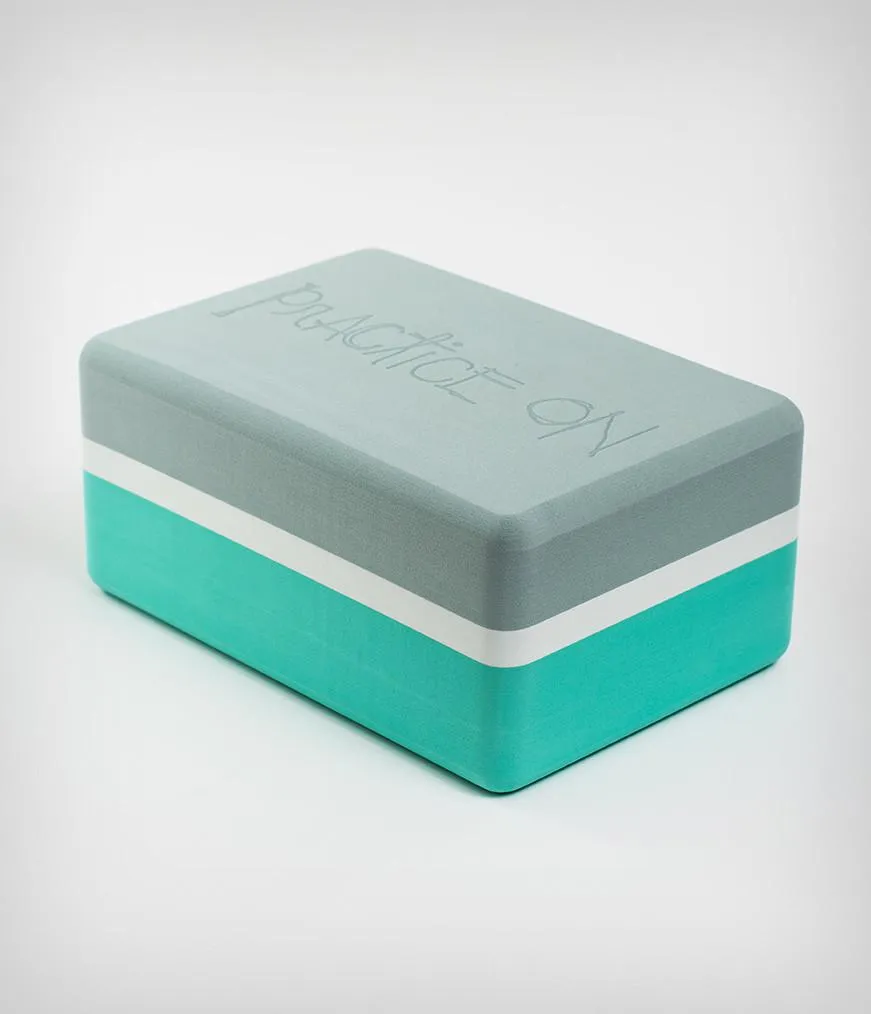 Manduka Recycled Foam Yoga Block (Limited Edition) - Seafoam 3-tone
