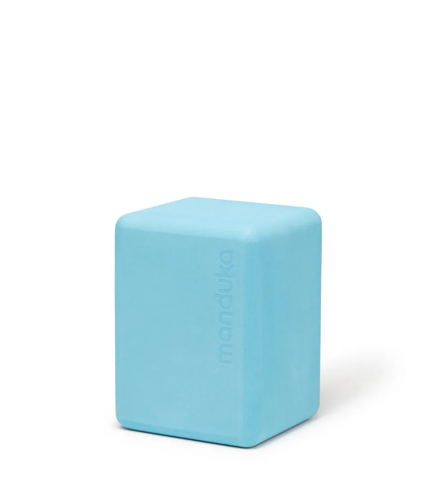 Manduka Recycled Foam Yoga Mini Block - Aqua