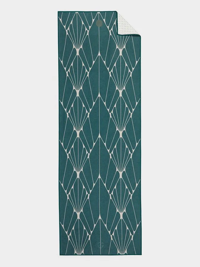 Manduka Repreve Yogitoes Plus Skidless Towel - Devotion Rainforest, 71"x24"x3mm