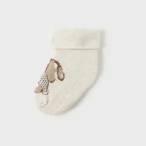 Mayoral Baby Non Slip Socks 9757 Cream Bunny