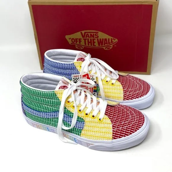 💖MEGA SALE💖VANS Womens Size Sk8-Mid Pride Lacing Multicolor Canvas VN0A3WM33WJ