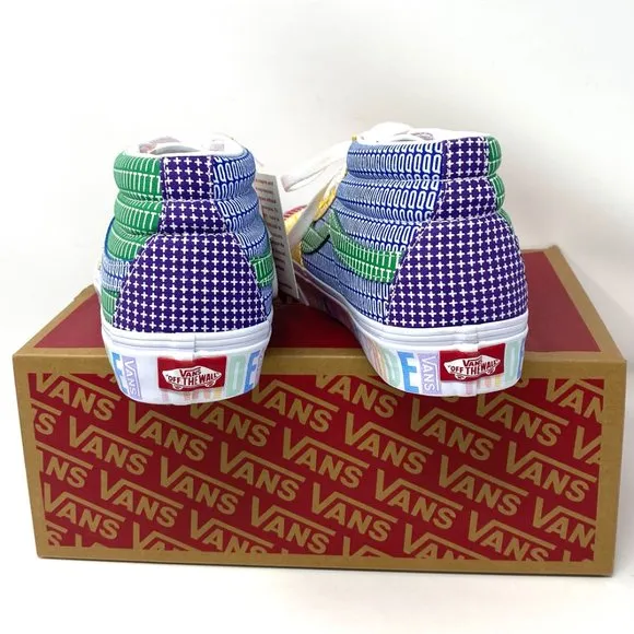 💖MEGA SALE💖VANS Womens Size Sk8-Mid Pride Lacing Multicolor Canvas VN0A3WM33WJ
