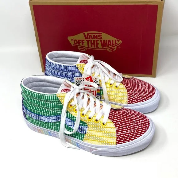 💖MEGA SALE💖VANS Womens Size Sk8-Mid Pride Lacing Multicolor Canvas VN0A3WM33WJ