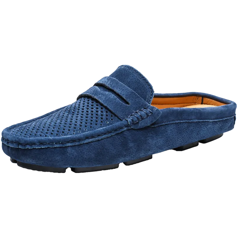 Men's Casual Half Slippers  Honeycomb Comfortable Breathable Lightweight Loafers Walking Beans Shoes
