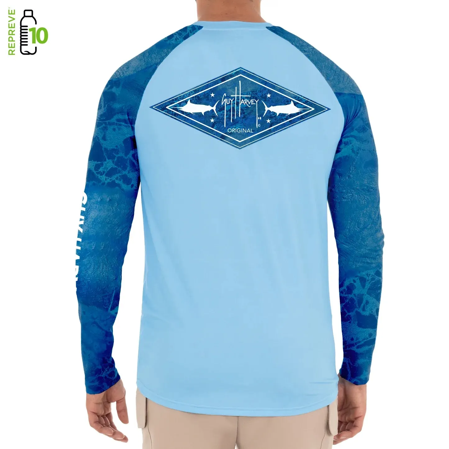 Men's Diamond Marlins Sun Protection Long Sleeve Shirt