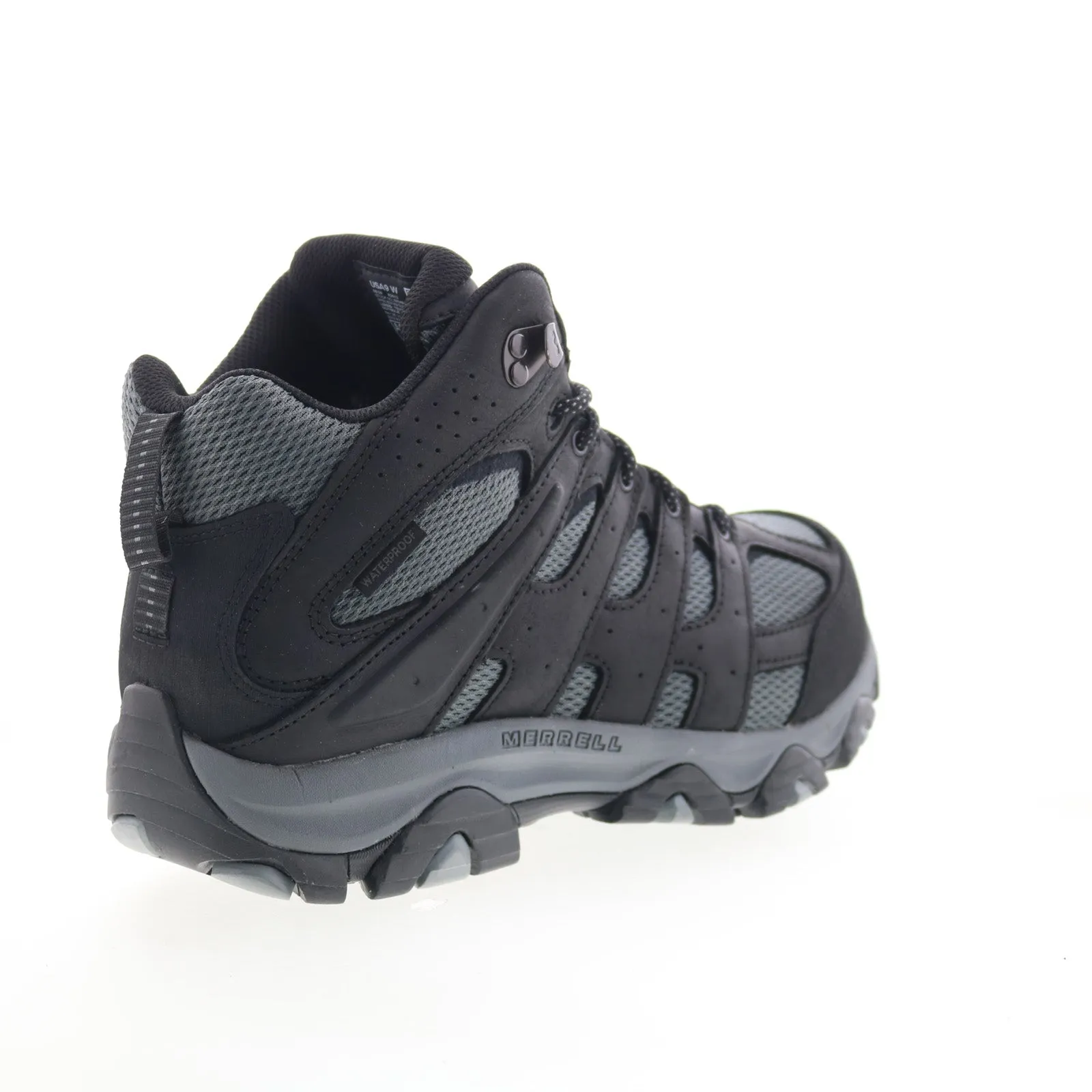 Merrell Moab Vertex 2 Mid Waterproof Carbon Fiber Mens Black Wide Work Boots