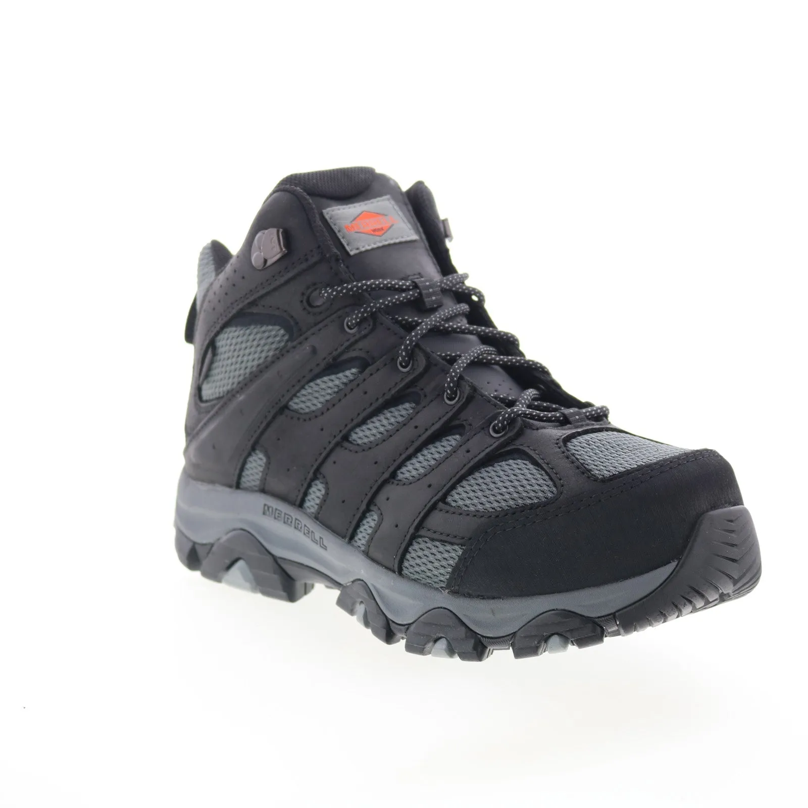 Merrell Moab Vertex 2 Mid Waterproof Carbon Fiber Mens Black Wide Work Boots