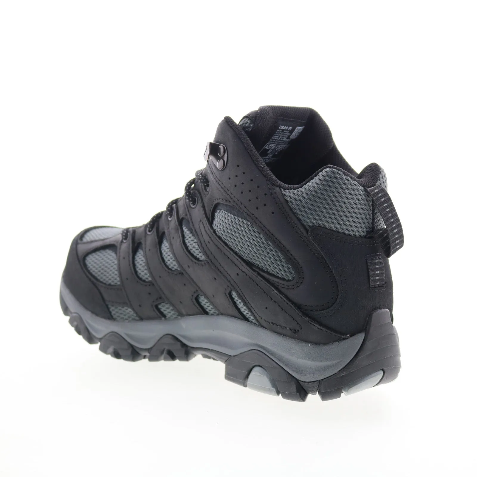 Merrell Moab Vertex 2 Mid Waterproof Carbon Fiber Mens Black Wide Work Boots
