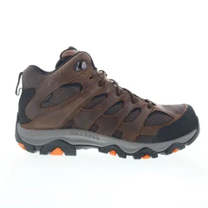 Merrell Moab Vertex 2 Mid Waterproof Carbon Fiber Mens Brown Wide Work Boots