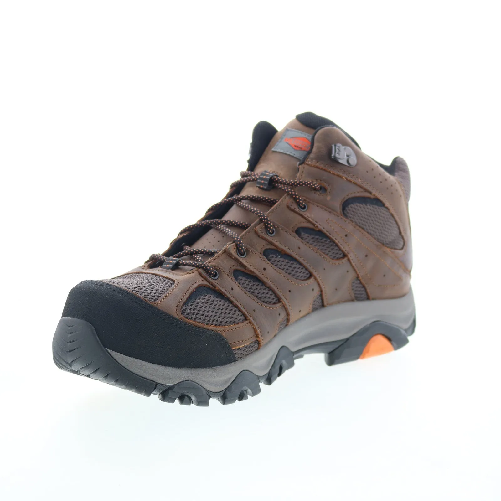 Merrell Moab Vertex 2 Mid Waterproof Carbon Fiber Mens Brown Wide Work Boots