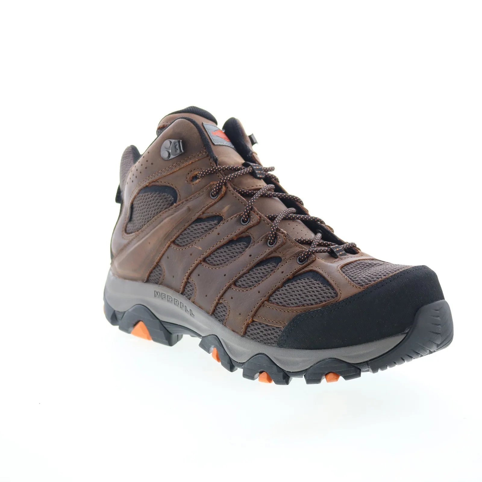 Merrell Moab Vertex 2 Mid Waterproof Carbon Fiber Mens Brown Wide Work Boots