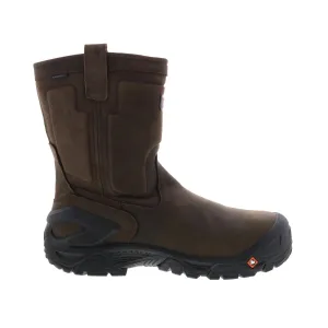 Merrell Strongfield LTR Pull On WP Composite Toe Mens Brown Wide Work Boots