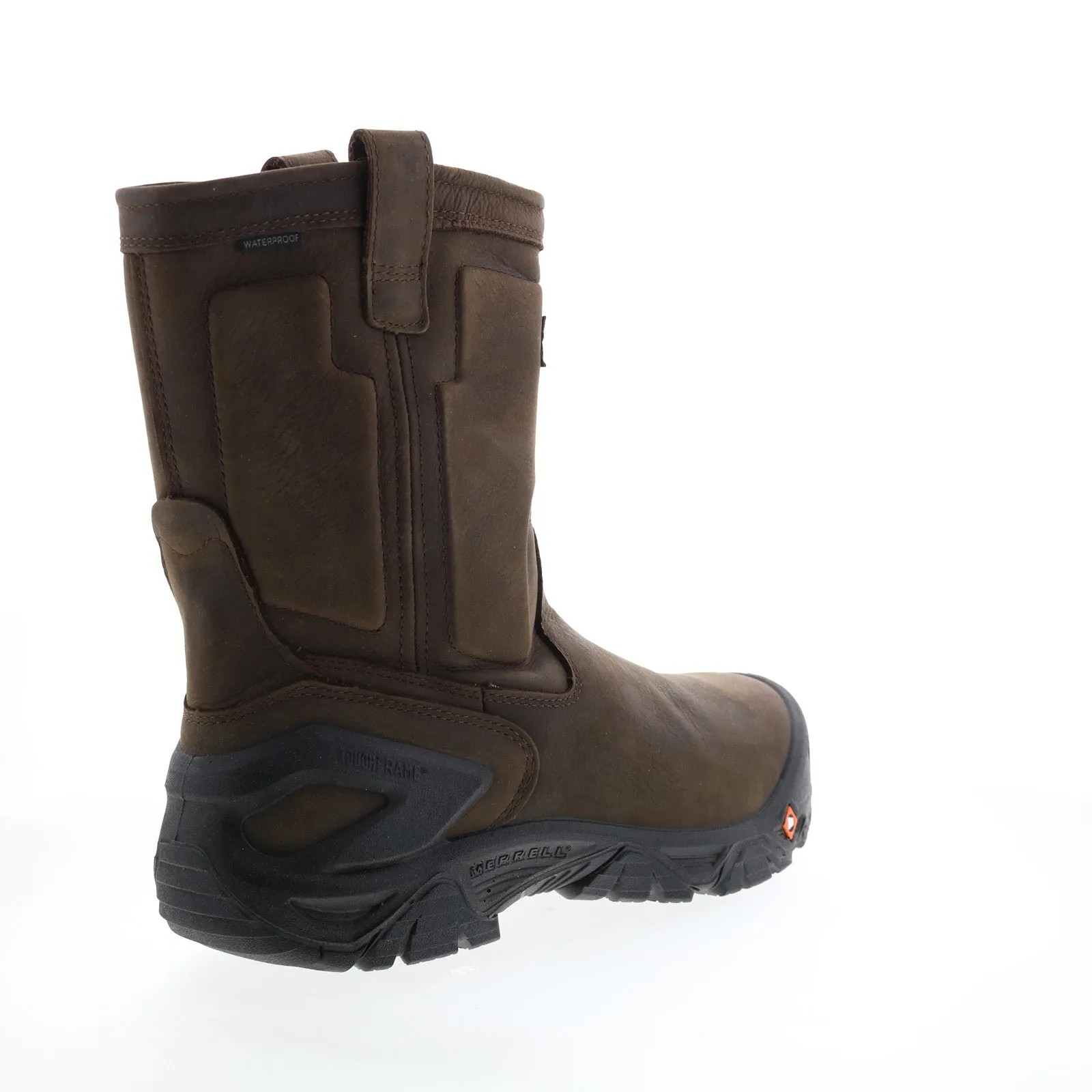 Merrell Strongfield LTR Pull On WP Composite Toe Mens Brown Wide Work Boots