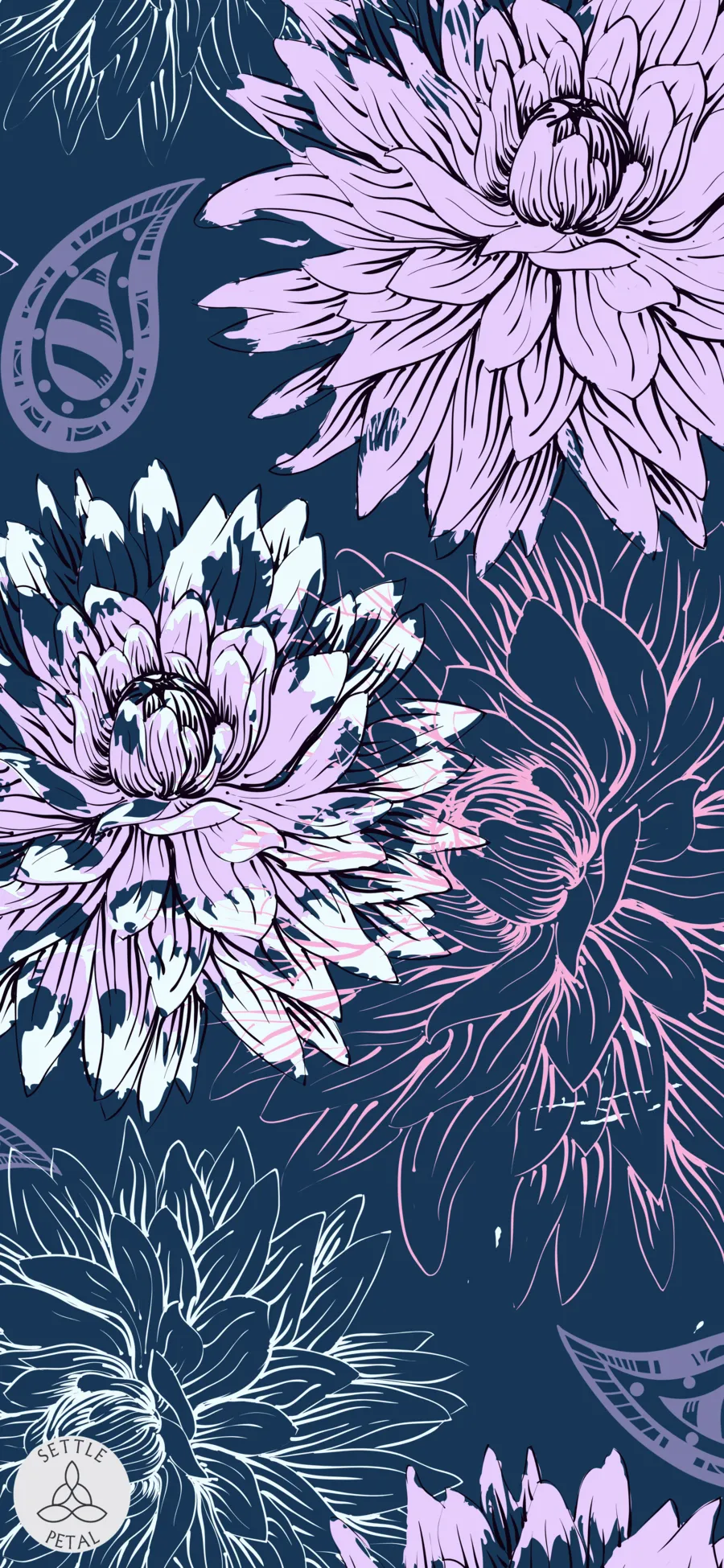 Midnight Flora Yoga Mat
