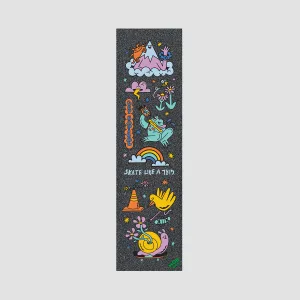 MOB X Santa Cruz Skate Like A Girl Mashup Grip Tape Black - 9"