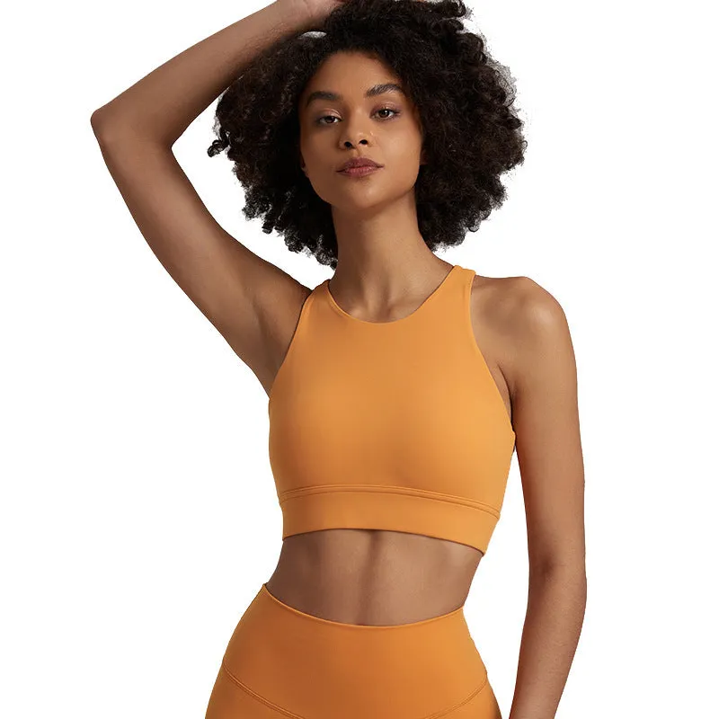 New Nude Feel Yoga Vest Women's European And American Shockproof Outdoor
