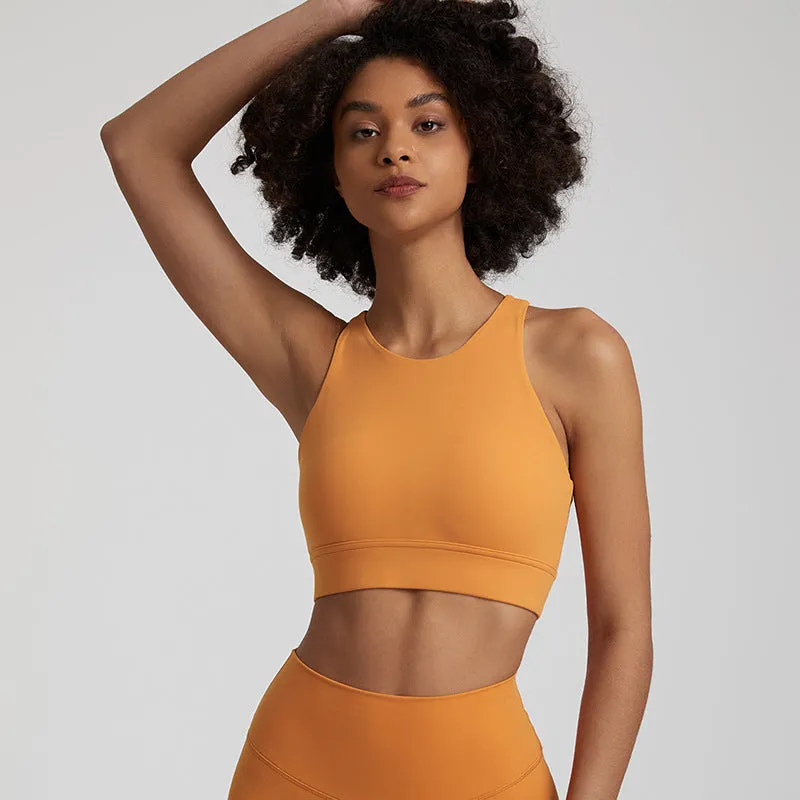 New Nude Feel Yoga Vest Women's European And American Shockproof Outdoor