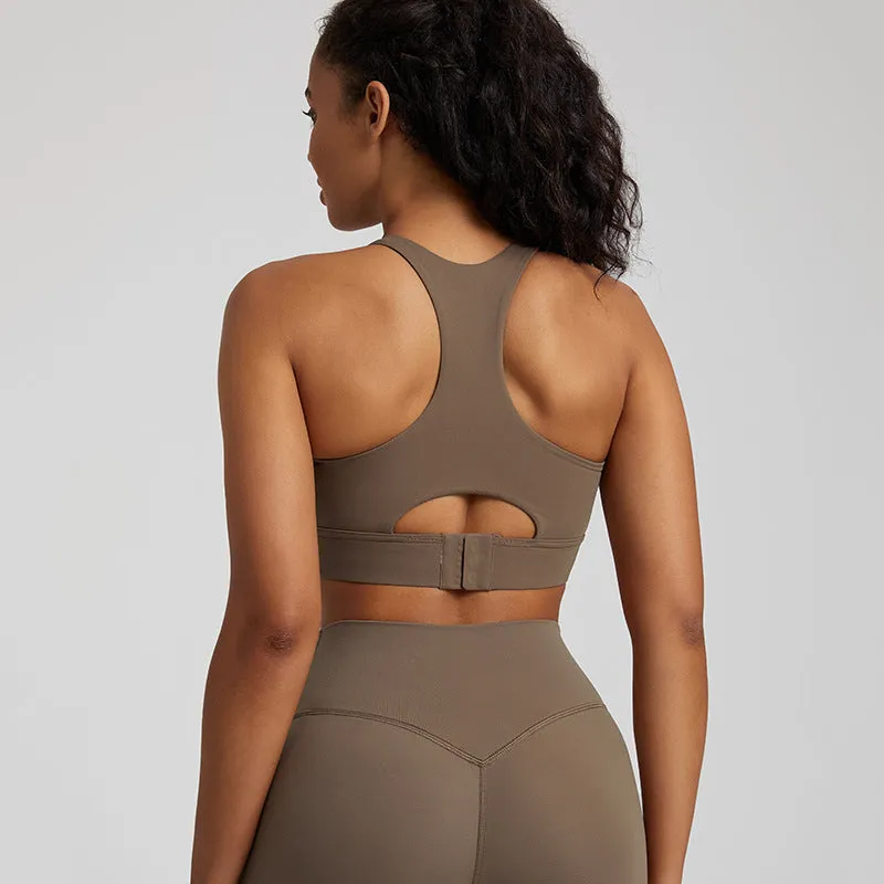 New Nude Feel Yoga Vest Women's European And American Shockproof Outdoor