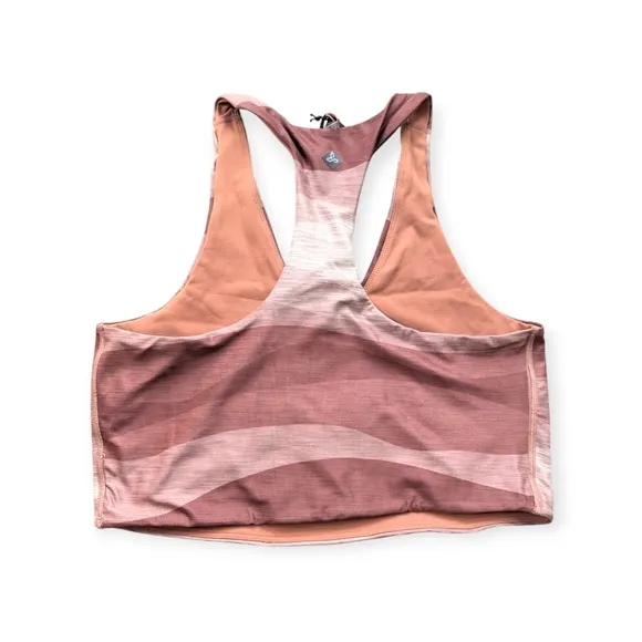 New PrAna Momento Crop Top Athleisure Workout Yoga Bra Reversible Medium
